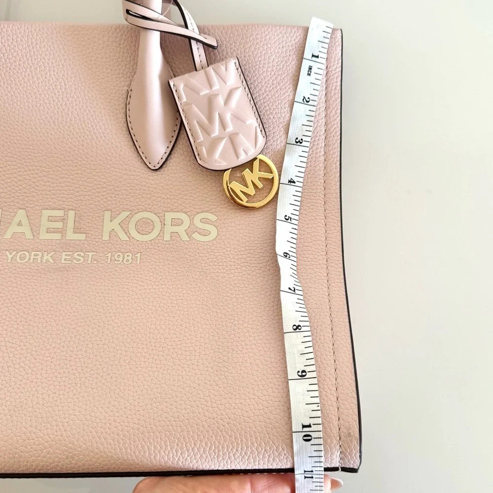 NWT! MICHAEL KORS MIRELLA MEDIUM TOTE LEATHER BAG PINK - Picture 13 of 15